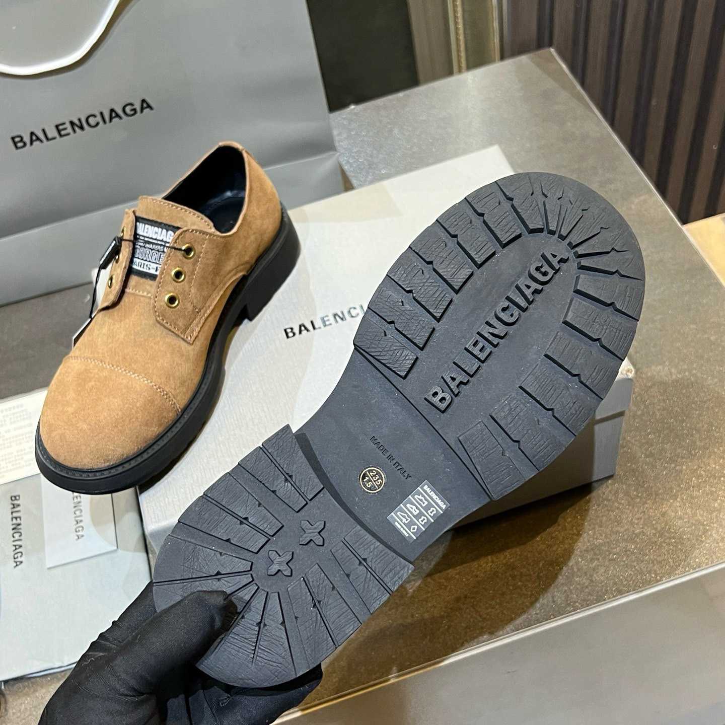 Balenciaga Gray Truck Derby - EUR FASHION