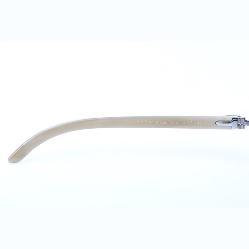 Cartier CT_3524012 Shell Mix White Buffalo Sunglasses In Silver Brown - EUR FASHION