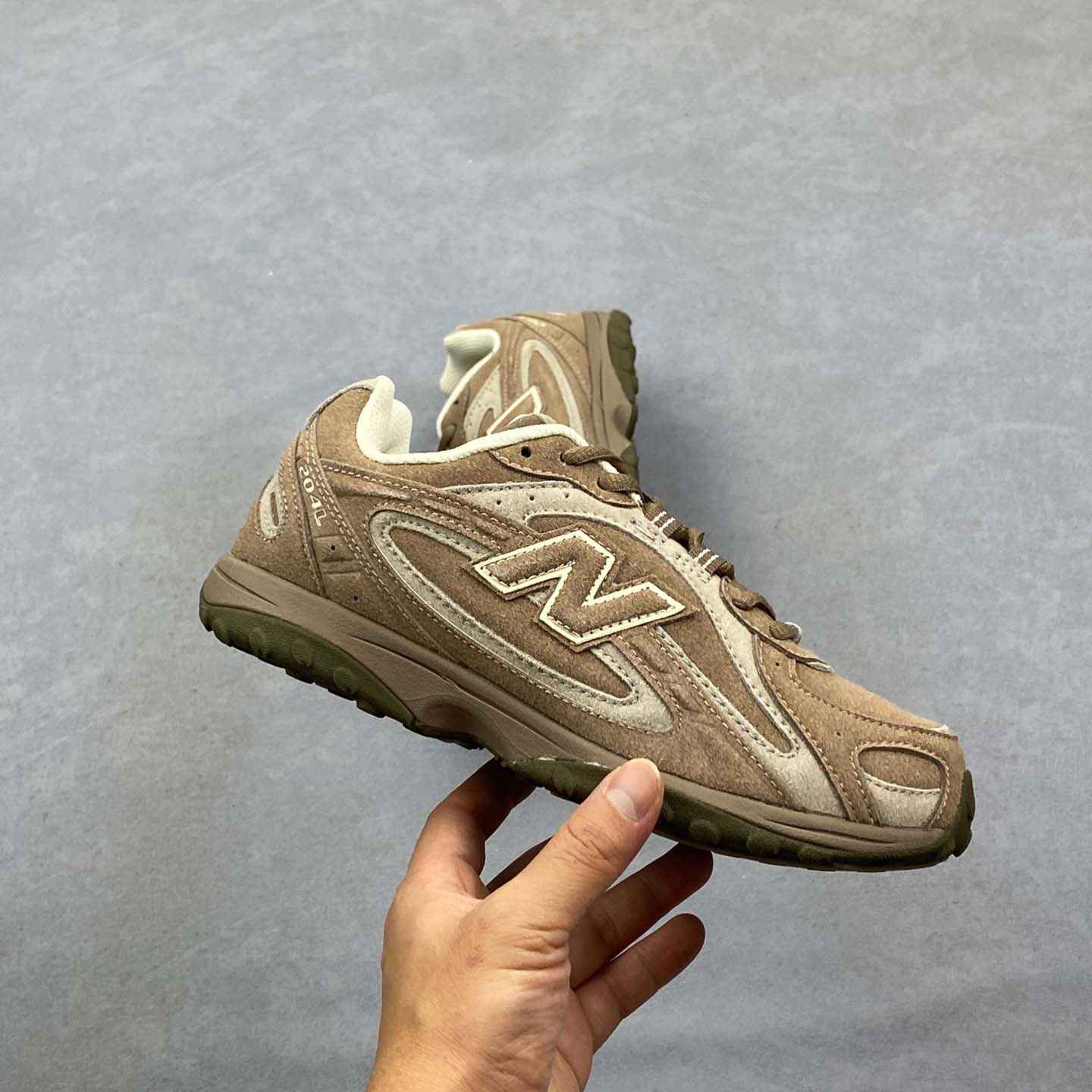 New Balance 204 Series Retro Breathable Running Shoes Light Brown U204LMMA - EUR FASHION