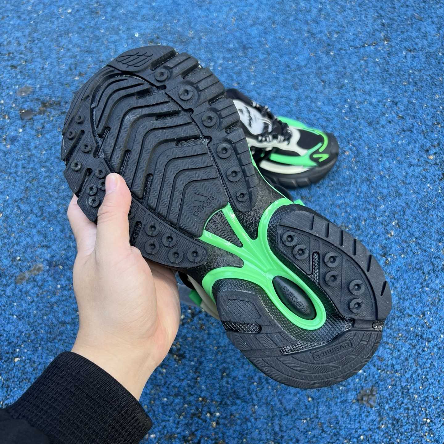 Pharrell x Virginia x adidas Adistar Jellyfish “Black/Green” Comfortable Fashion Slide JP9266 - EUR FASHION