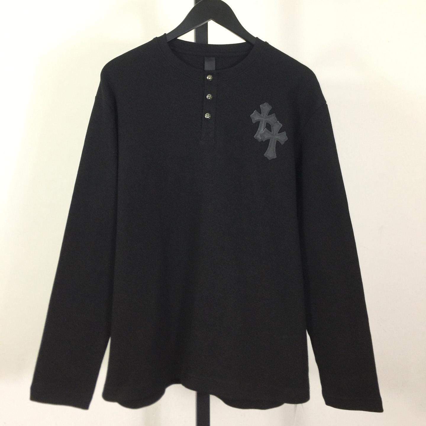 Chrome Hearts Waffle Henley Collar Long Sleeves - EUR FASHION