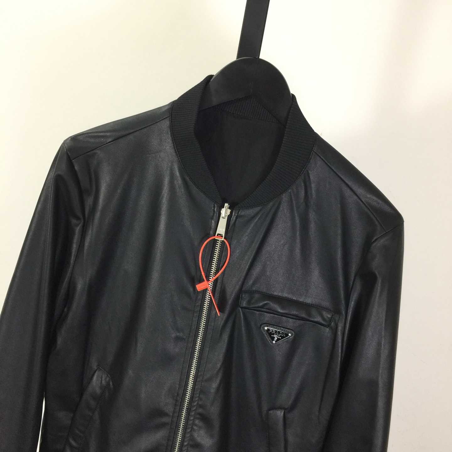 Prada Leather Bomber Jacket - EUR FASHION
