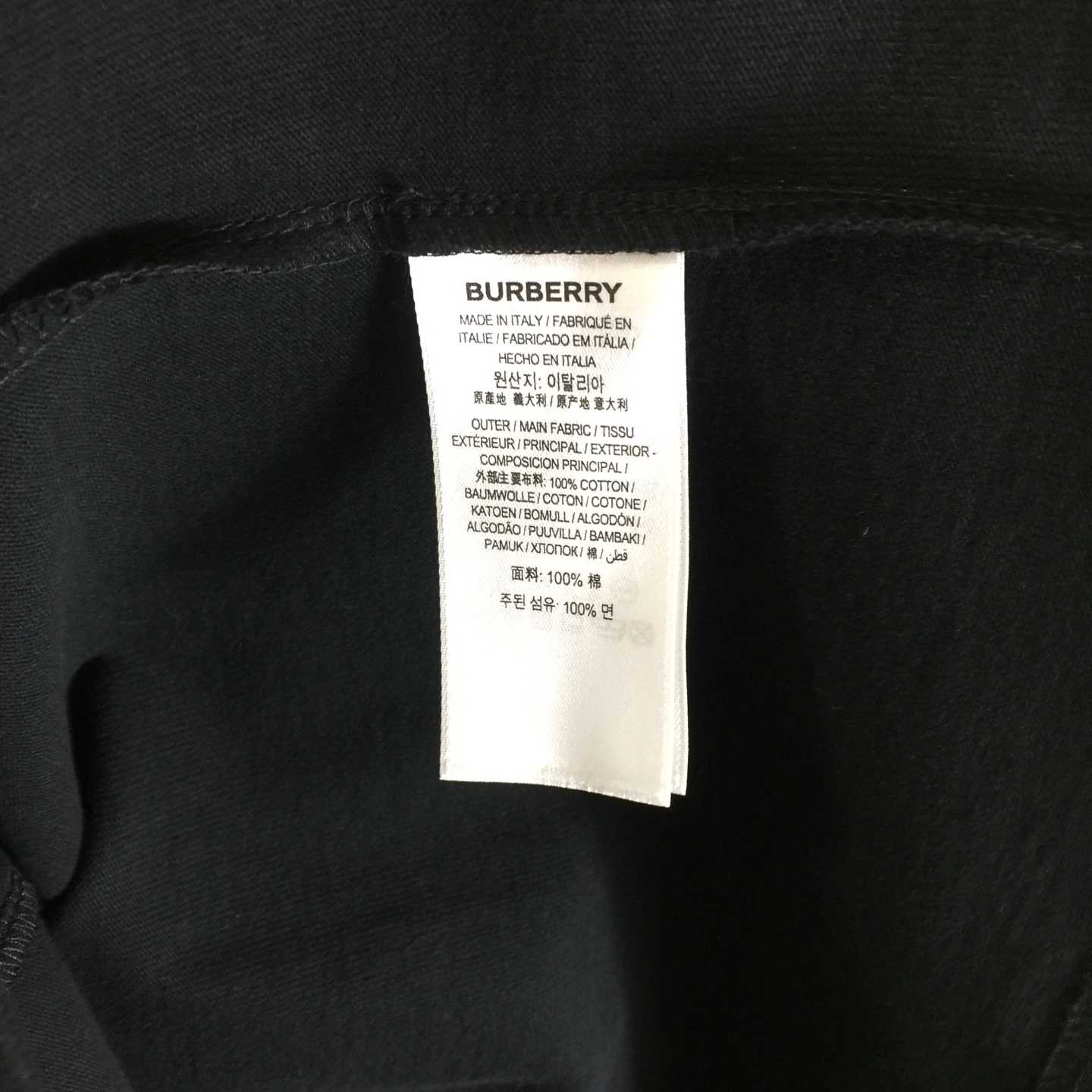 Burberry Check Cursive Logo Cotton T-shirt - EUR FASHION