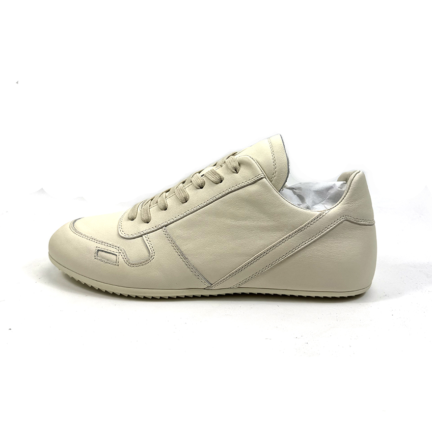 Rick Owens Minimal Sneak Leather Panel Sneakers - EUR FASHION
