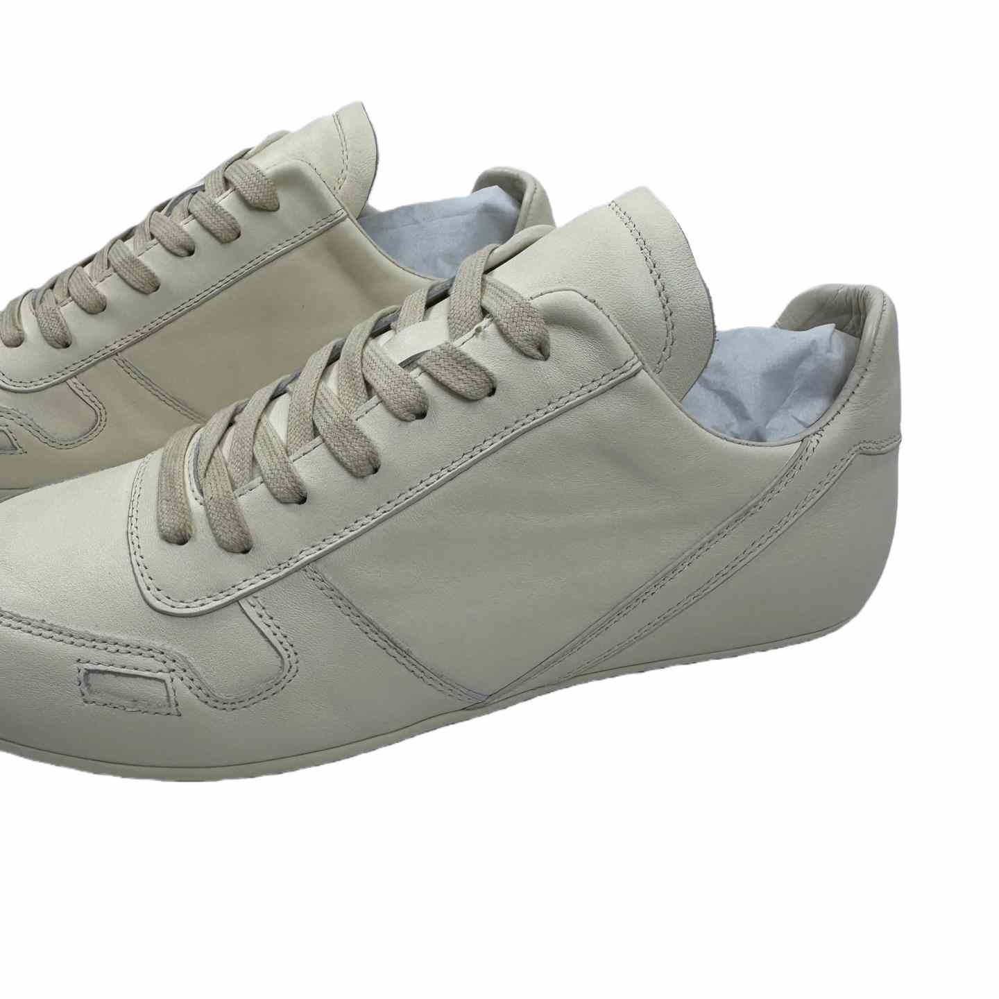 Rick Owens Minimal Sneak Leather Panel Sneakers - EUR FASHION