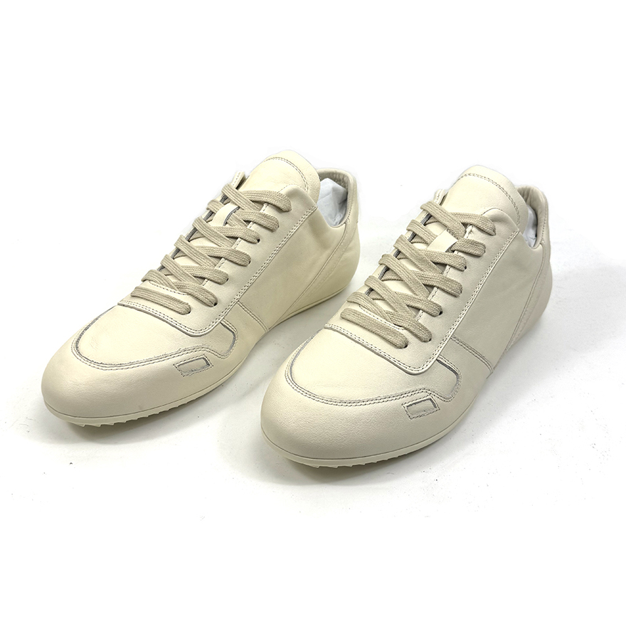 Rick Owens Minimal Sneak Leather Panel Sneakers - EUR FASHION
