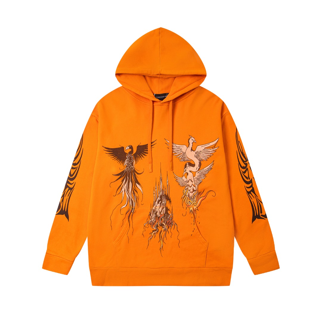 Who Decides War Nefarious Bird-print Hoodie - EUR FASHION
