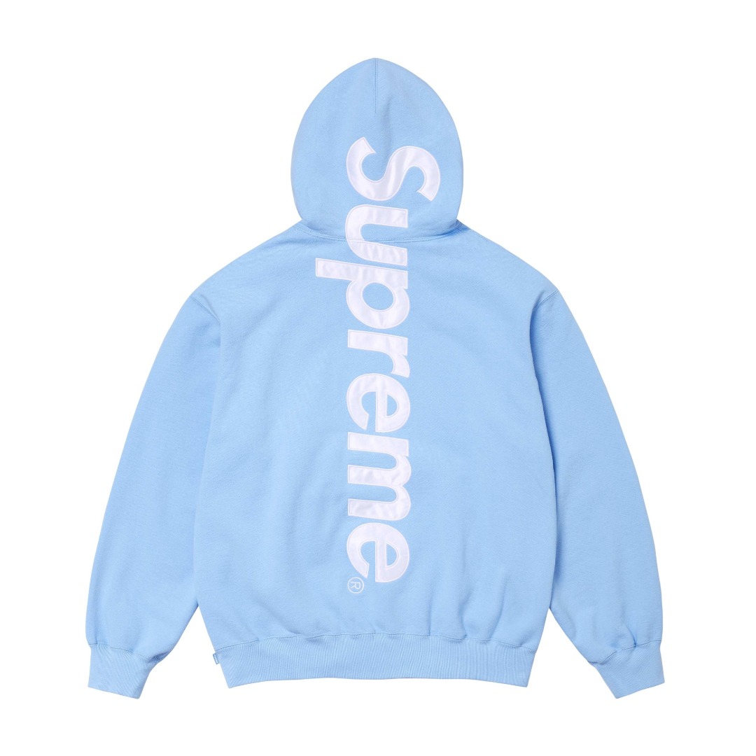 Supreme Satin Appliqué Hooded Sweatshirt - EUR FASHION
