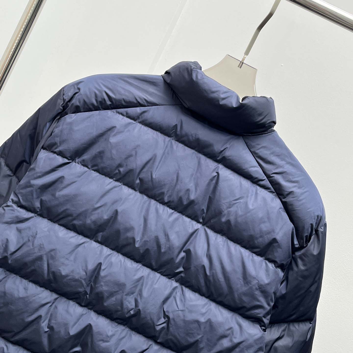 Prada Re-nylon Down Jacket In Navy Blue - EUR FASHION