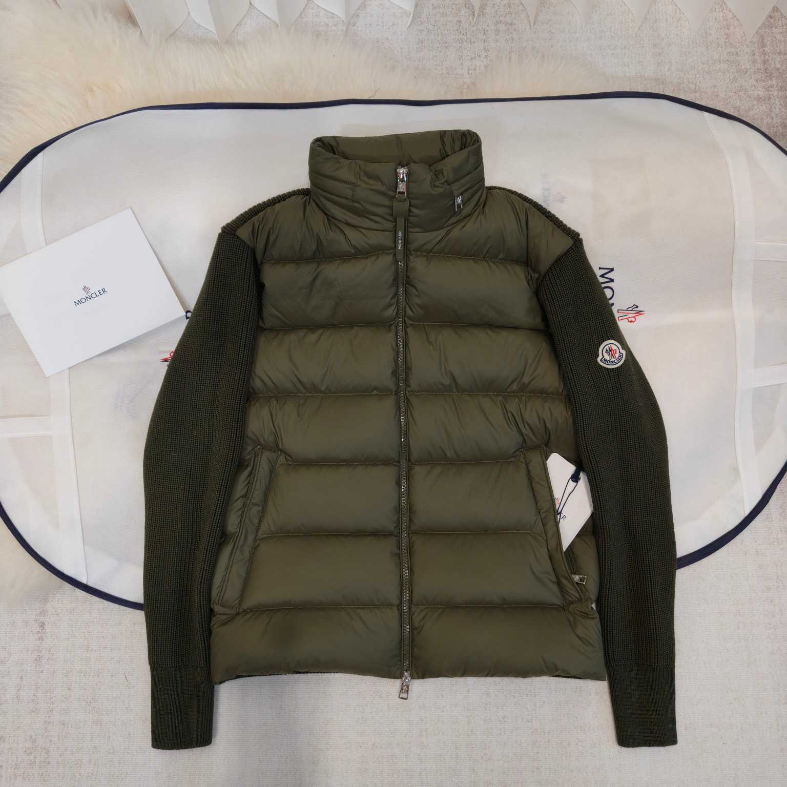 Moncler Padded Wool & Cashmere Zip-Up Cardigan - EUR FASHION