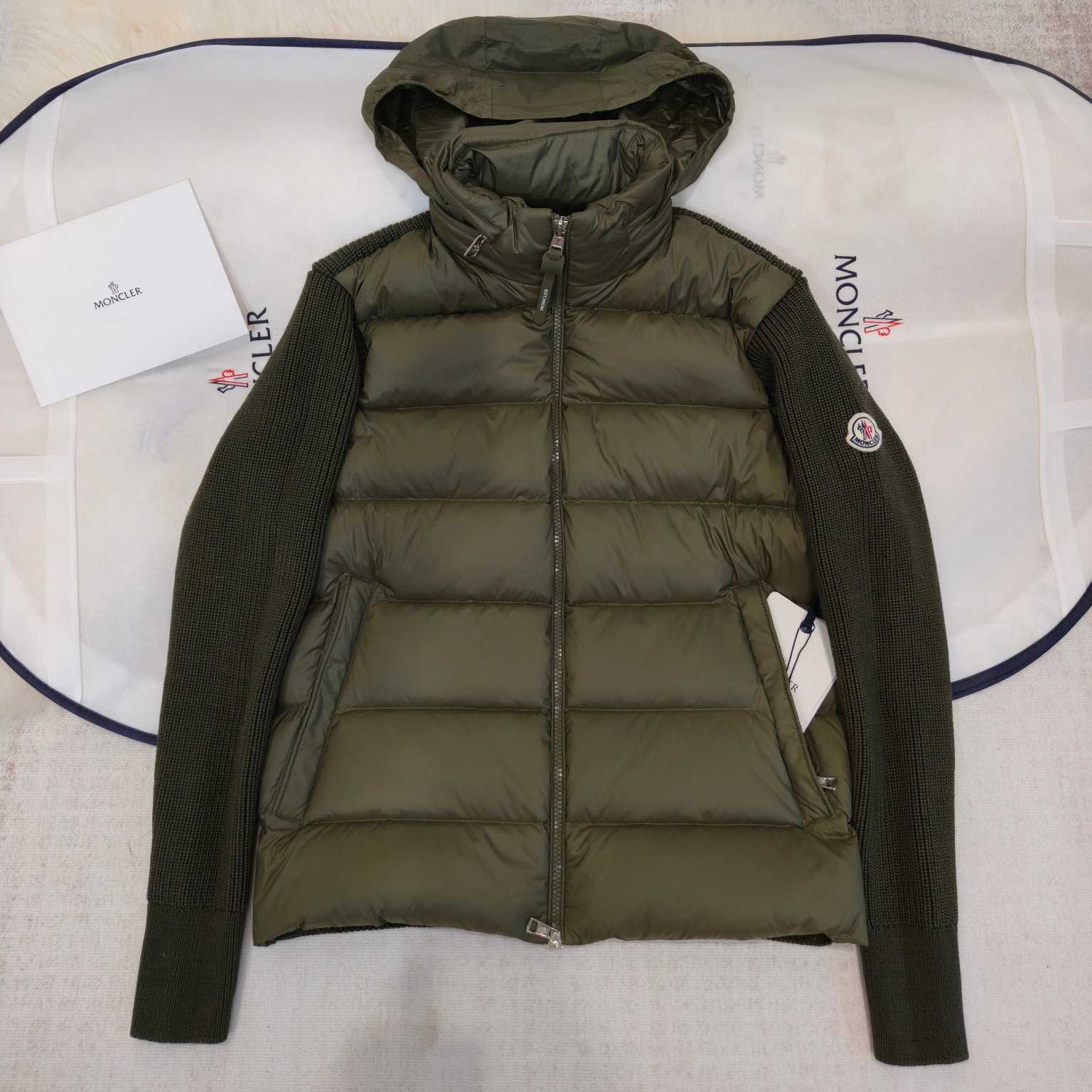 Moncler Padded Wool & Cashmere Zip-Up Cardigan - EUR FASHION