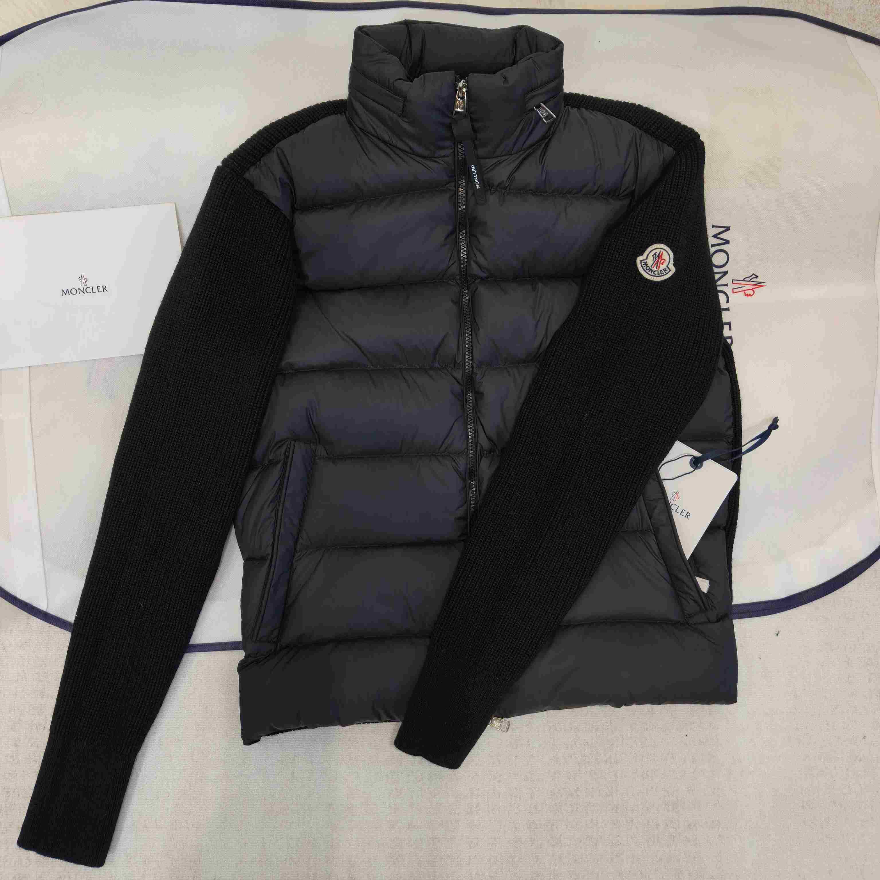 Moncler Padded Wool & Cashmere Zip-Up Cardigan - EUR FASHION