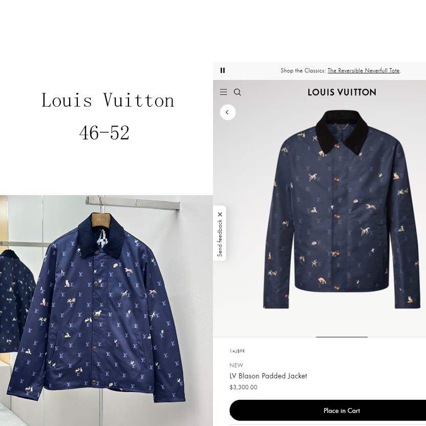Louis Vuitton LV Blason Padded Jacket   1AJBFR - EUR FASHION
