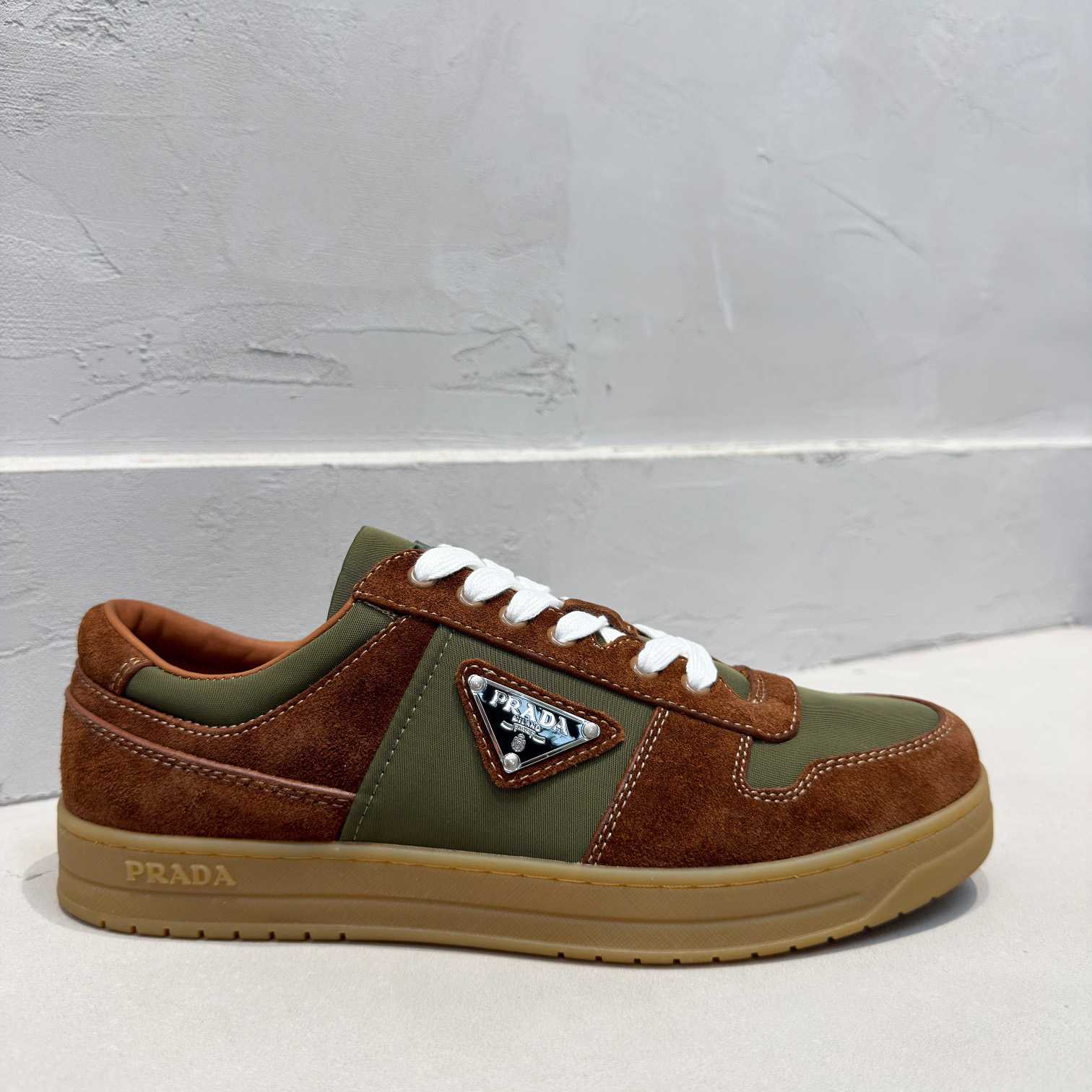 Prada Downtown Re-Nylon And Suede Sneakers - EUR FASHION