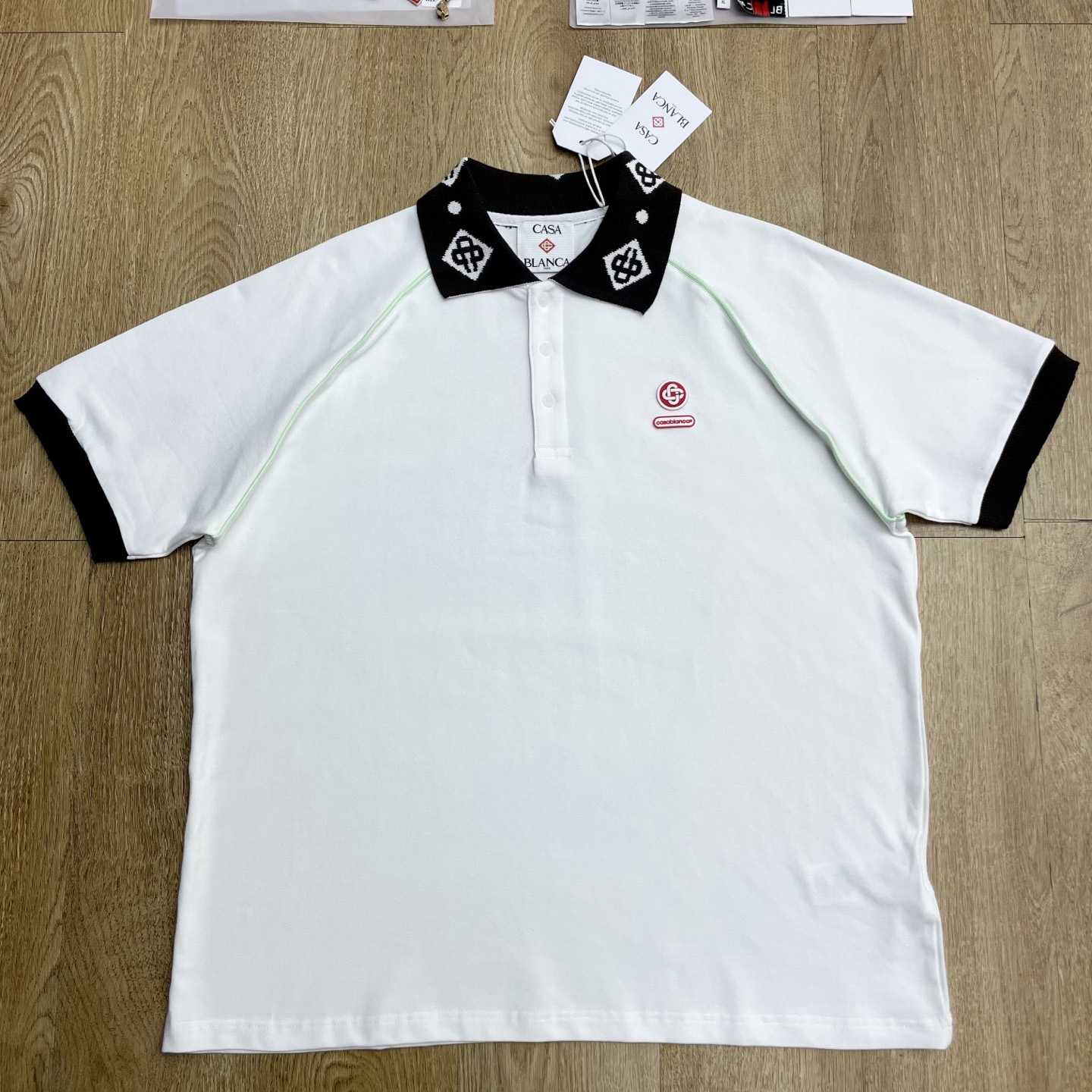 Casablanca Chenille Collar Raglan Polo Shirt   c1106 - EUR FASHION