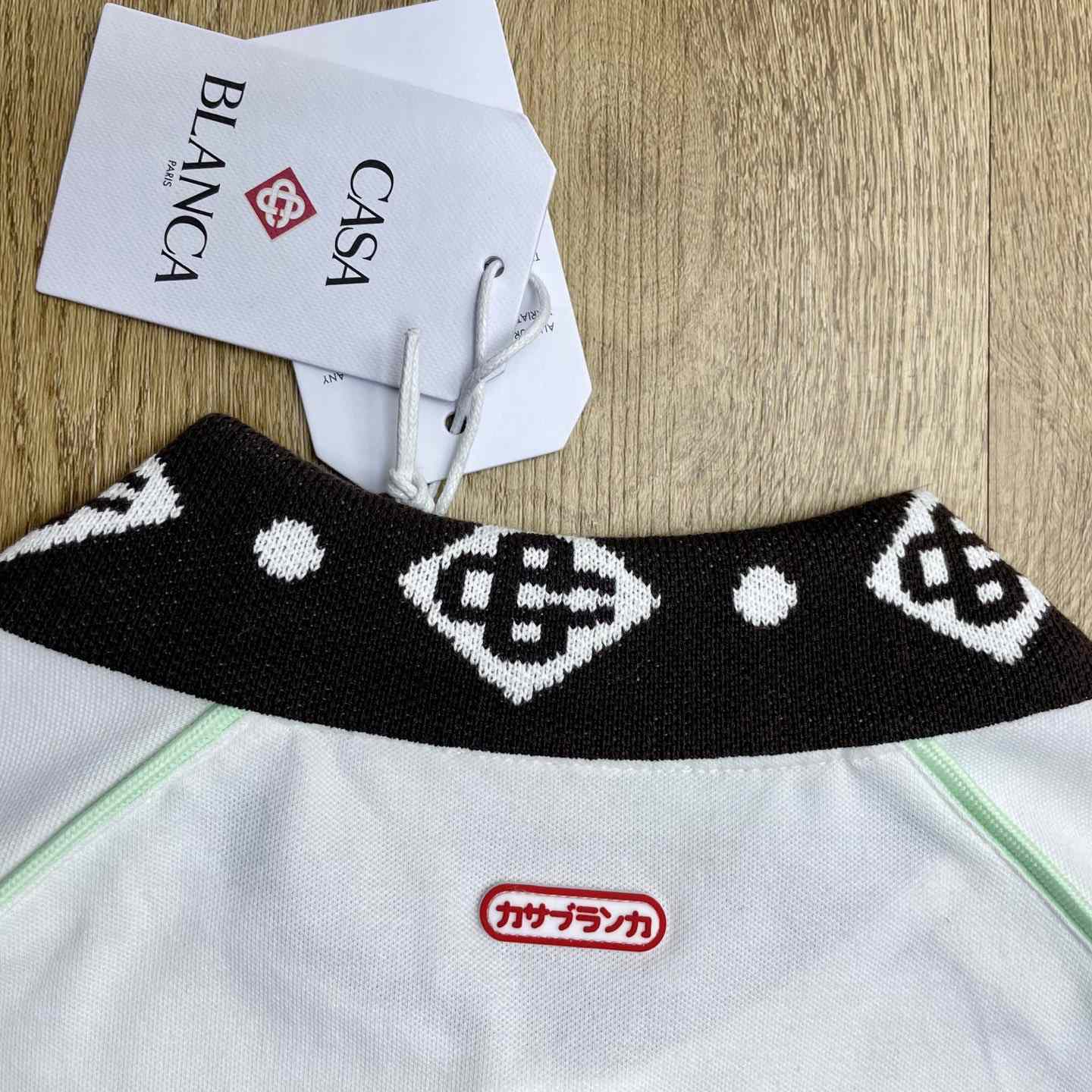 Casablanca Chenille Collar Raglan Polo Shirt   c1106 - EUR FASHION