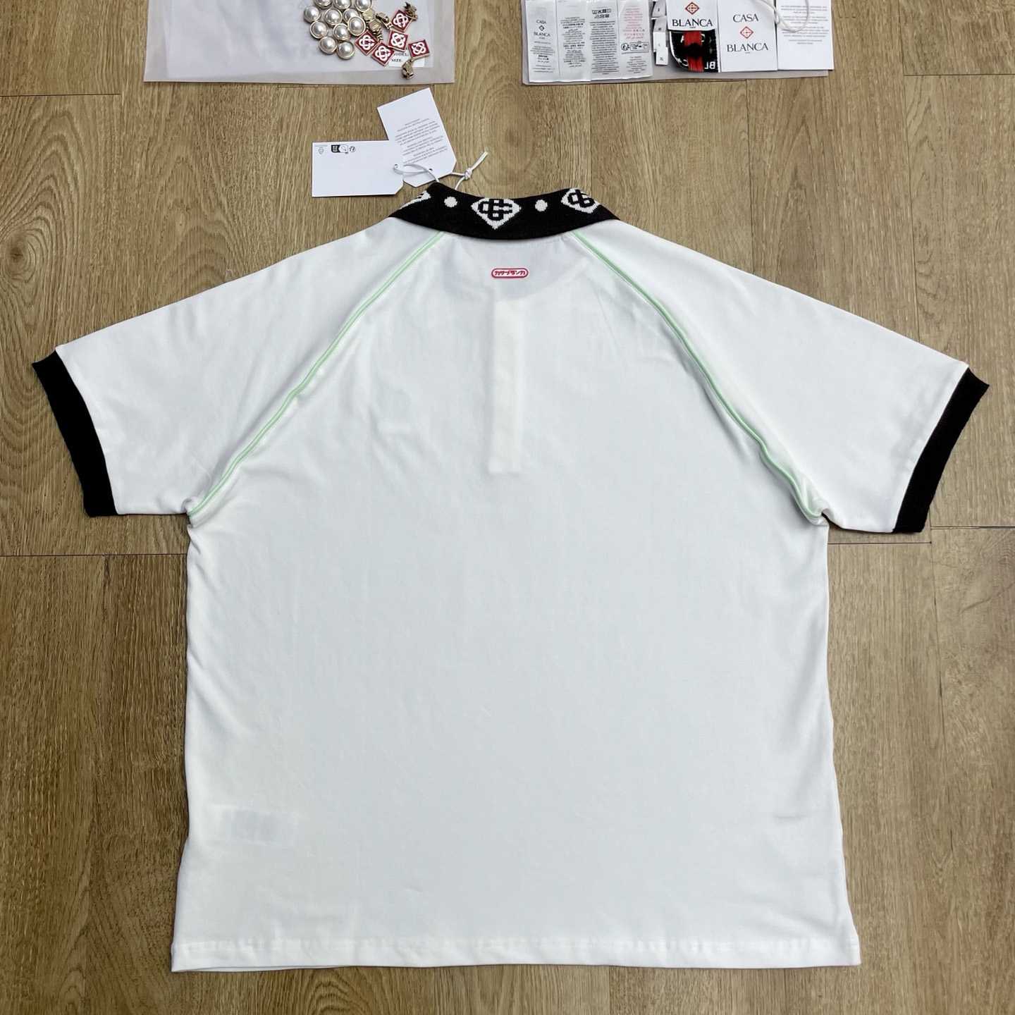 Casablanca Chenille Collar Raglan Polo Shirt   c1106 - EUR FASHION