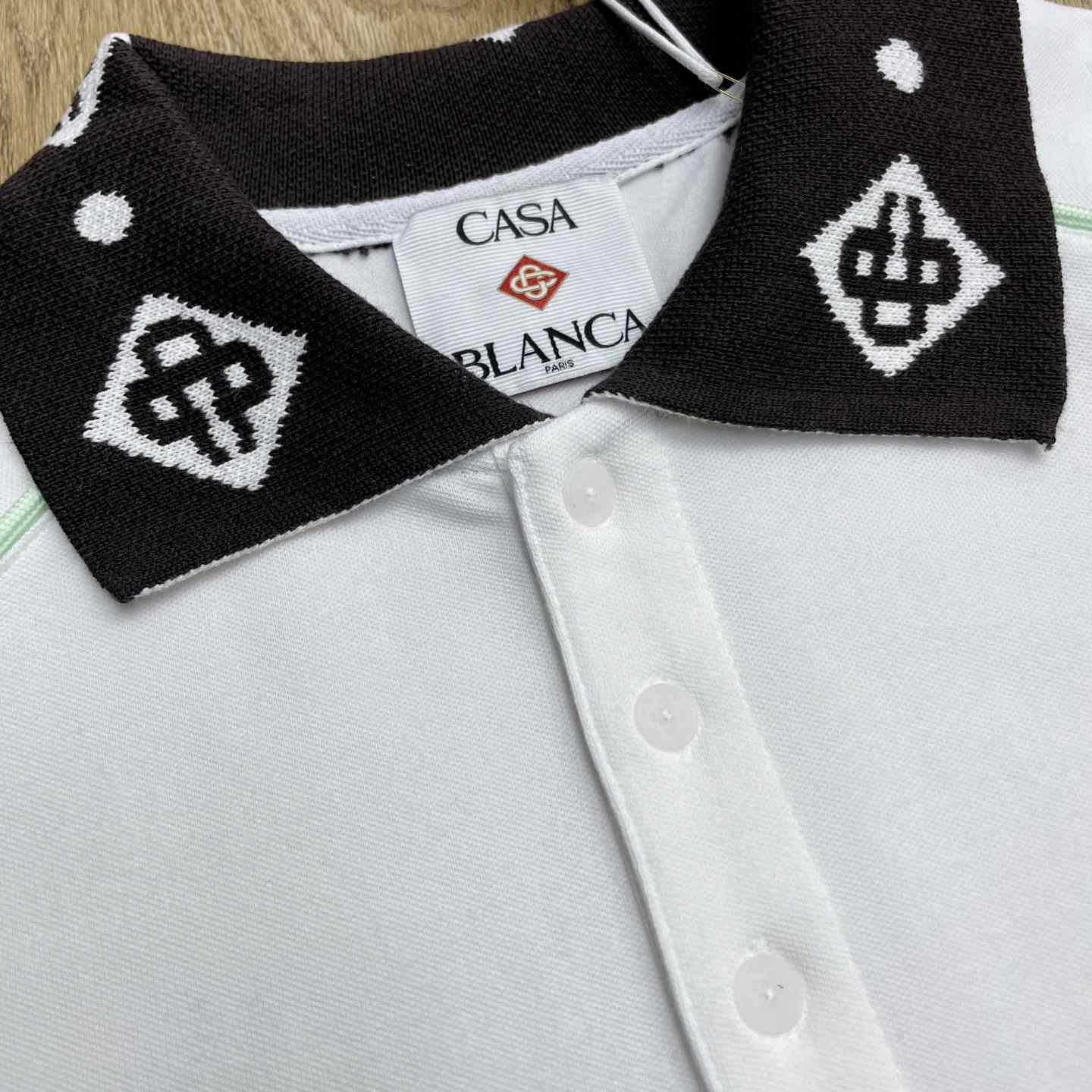 Casablanca Chenille Collar Raglan Polo Shirt   c1106 - EUR FASHION