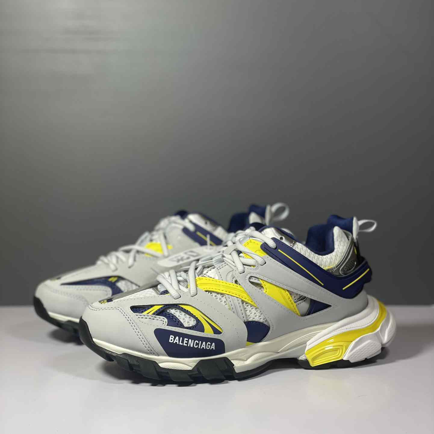 Balenciaga Track Sneaker 'White Dark Blue Yellow' - EUR FASHION