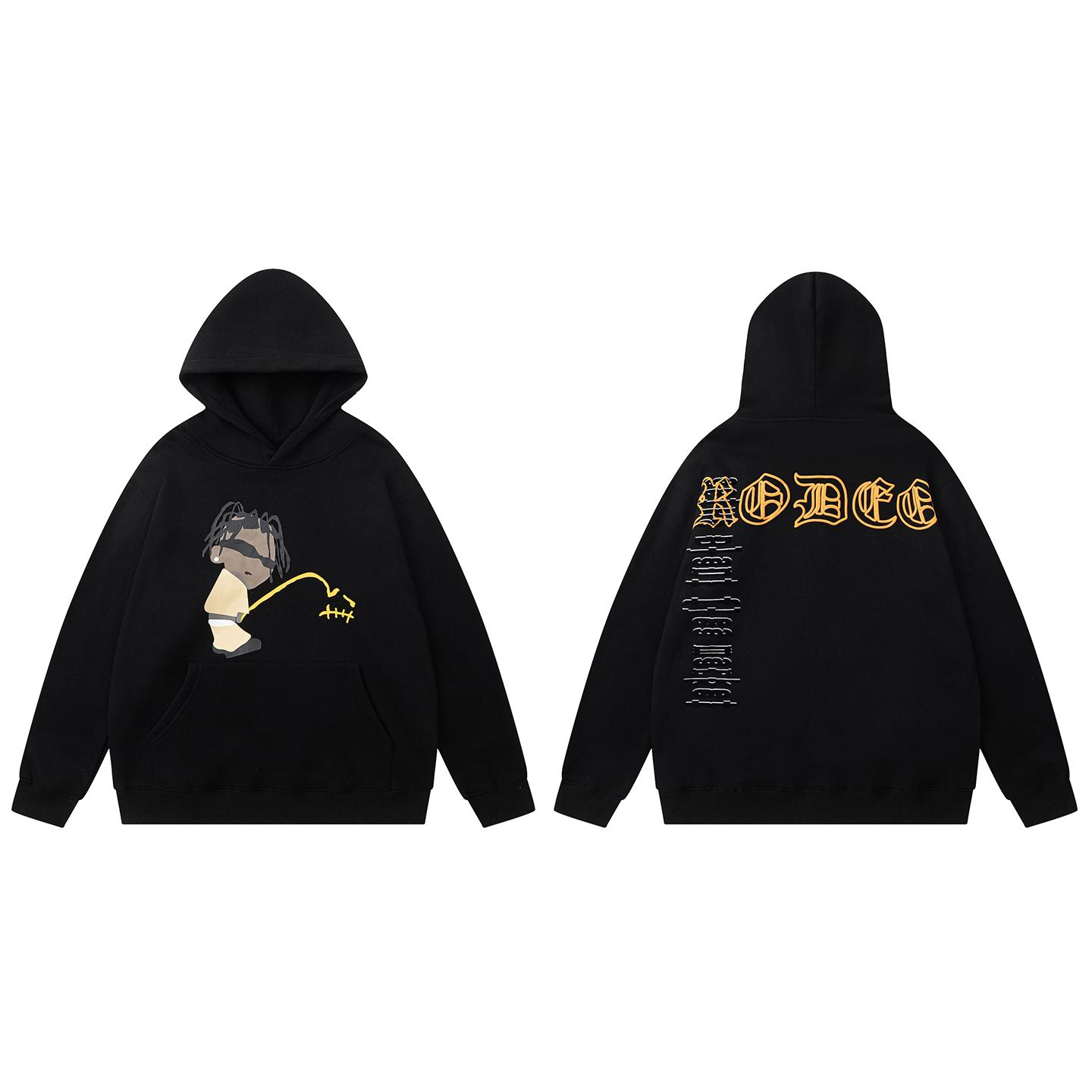 Travis Scott Cactus Jack x CPFM Rodeo Track 8 Hoodie In Black - EUR FASHION