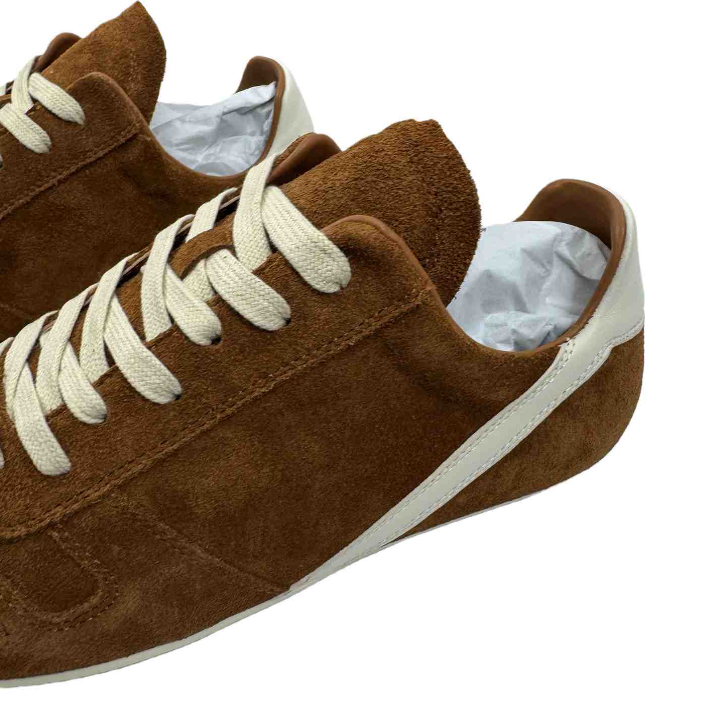 Rick Owens Minimal Sneak Suede Leather Panel Sneakers - EUR FASHION