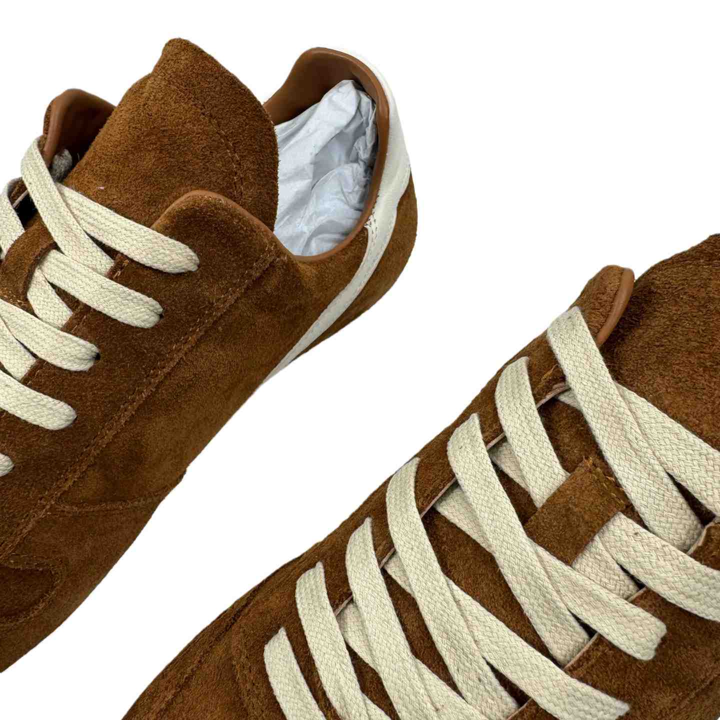 Rick Owens Minimal Sneak Suede Leather Panel Sneakers - EUR FASHION