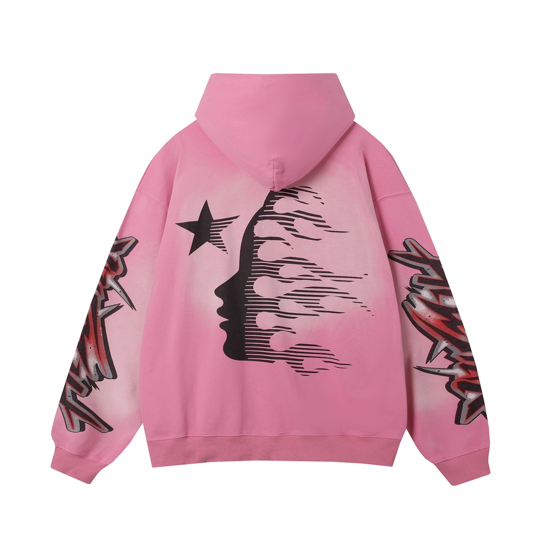 Hellstar Brainwashed Without Brain Hoodie 'Pink' - EUR FASHION